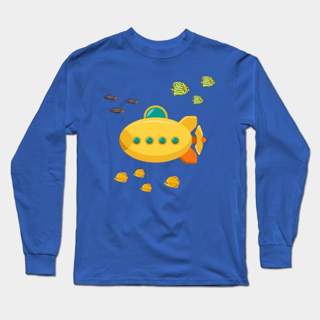 Yellow submarine Long Sleeve T-Shirt by lakokakr